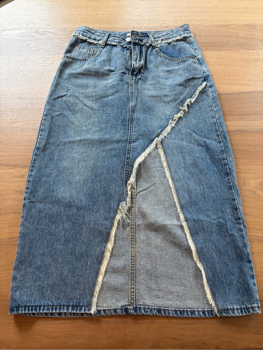 Women’s Kate Hewko Denim Distressed Skirt